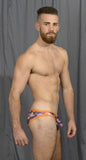 Men's Low Rise SwimTrunks With a 3D Fish Print : C2F72