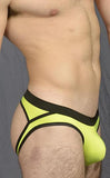 Florescent Swim Jock Brief With Oval Back Section: C2F09