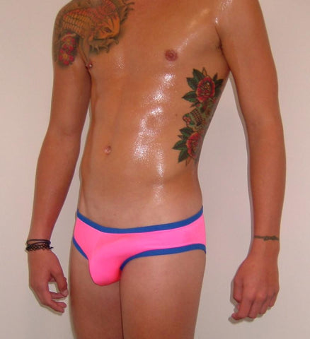 Low Rise Florescent Pink Swim Trunks : C2F84 