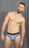 DENIM PRINT JOCK BRIEF WITH A OVAL BACK SECTION : C2F11